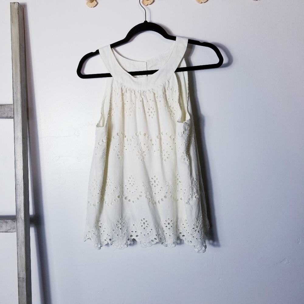 ADIVA CREAMY WHITE LINED TANK SIZE LARGE